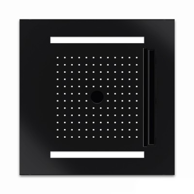 Κεφαλή Ντουζ Εντοιχισμού Οροφής με Χρωματοθεραπεία 50x50cm Almar RAIN-WIRE-ICICLE Temotion Βlack Matt E044302-400