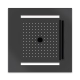 Κεφαλή Ντουζ Εντοιχισμού Οροφής με Χρωματοθεραπεία 50x50cm Almar RAIN-WIRE-ICICLE Temotion PVD Black Brushed E044302-411
