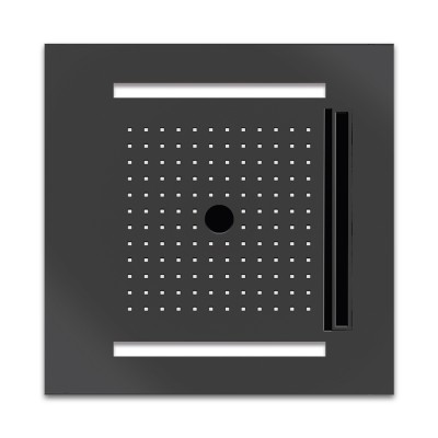 Κεφαλή Ντουζ Εντοιχισμού Οροφής με Χρωματοθεραπεία 50x50cm Almar RAIN-WIRE-ICICLE Temotion PVD Black Brushed E044302-411