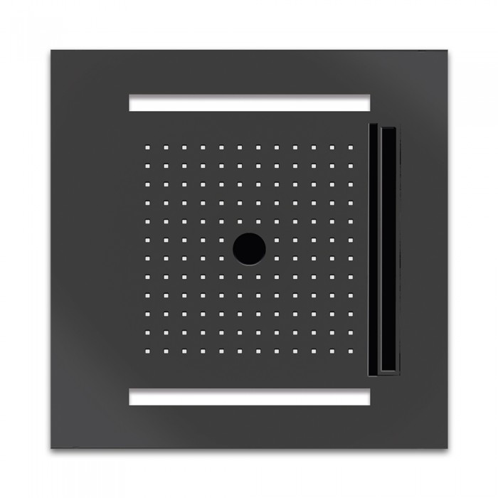 Κεφαλή Ντουζ Εντοιχισμού Οροφής με Χρωματοθεραπεία 50x50cm Almar RAIN-WIRE-ICICLE Temotion PVD Black Brushed E044302-411