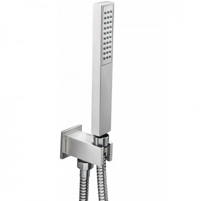 Παροχή Νερού Επίτοιχη Τετράγωνη Με Στήριγμα Τηλεφώνου Inox Eurorama C20141-110