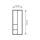 Κουταλοθήκη για Συρτάρι Κουζίνας 163x423mm με Πλαίσιο Αλουμινίου και Διαχωριστικά από Ξύλο Οξιάς Altfet