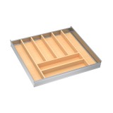 Κουταλοθήκη για Συρτάρι Κουζίνας 463x423mm με Πλαίσιο Αλουμινίου και Διαχωριστικά από Ξύλο Οξιάς Altfet