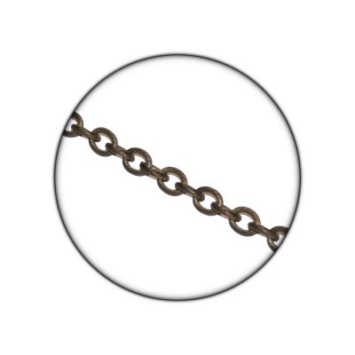 Αλυσίδα με εσωτερικές διαστάσεις κρίκου 7x5x1.5mm Αντικέ 23873 (Πώληση ανά Μέτρο)