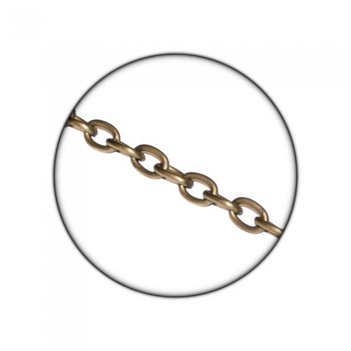 Αλυσίδα με εσωτερικές διαστάσεις κρίκου 11x6x2mm Αντικέ 23874 (Πώληση ανά Μέτρο)