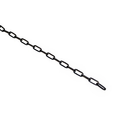 Αλυσίδα Σφυρήλατη με εσωτερικές διαστάσεις κρίκου 17x5x2mm Μαύρη 25539 (Πώληση ανά Μέτρο)