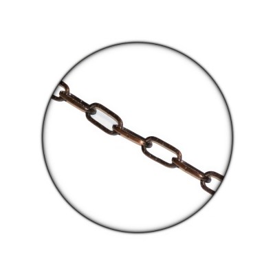 Αλυσίδα Σφυρήλατη με εσωτερικές διαστάσεις κρίκου 16x5x1.5mm Οξυδέ 31025 (Πώληση ανά Μέτρο)