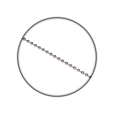 Αλυσιδάκι Μπίλιας με διάμετρο μπίλιας 3mm Νίκελ 4395 (Πώληση ανά Μέτρο)
