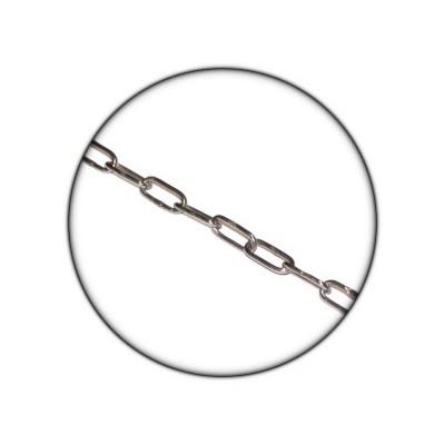 Αλυσίδα με εσωτερικές διαστάσεις κρίκου 12x4x1.5mm Νίκελ 4400 (Πώληση ανά Μέτρο)