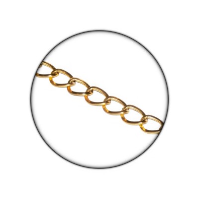 Αλυσίδα με εσωτερικές διαστάσεις κρίκου 14x9x2mm Χρυσή 48129 (Πώληση ανά Μέτρο)
