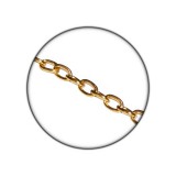 Αλυσίδα με εσωτερικές διαστάσεις κρίκου 11x6x2mm Χρυσή 48131 (Πώληση ανά Μέτρο)