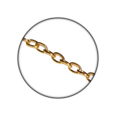 Αλυσίδα με εσωτερικές διαστάσεις κρίκου 11x6x2mm Χρυσή 48131 (Πώληση ανά Μέτρο)