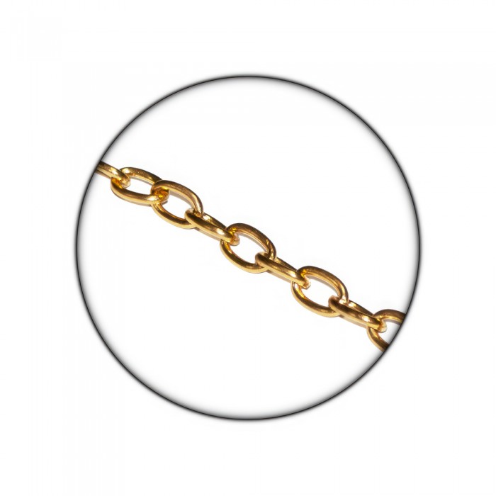 Αλυσίδα με εσωτερικές διαστάσεις κρίκου 11x6x2mm Χρυσή 48131 (Πώληση ανά Μέτρο)