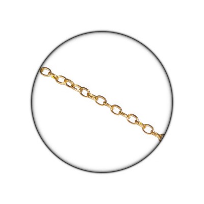 Αλυσίδα με εσωτερικές διαστάσεις κρίκου 6x4x1mm Χρυσή 48132 (Πώληση ανά Μέτρο)