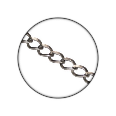 Αλυσίδα με εσωτερικές διαστάσεις κρίκου 14x9x1mm Νίκελ 48160 (Πώληση ανά Μέτρο)