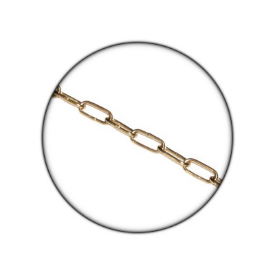 Αλυσίδα με εσωτερικές διαστάσεις κρίκου 12x4x1.5mm Χρυσή 8081 (Πώληση ανά Μέτρο)