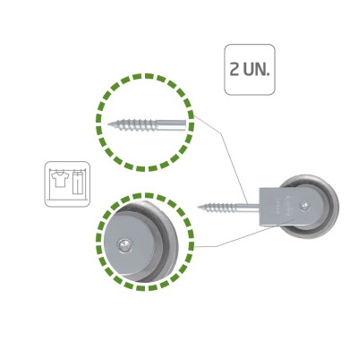 Ροδάτσα - Μεταλλική Τροχαλία για Σχοινί 90xØ39 Amig 17211