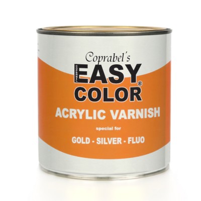 Ακρυλικό Βερνίκι με βάση διαλύτη Εσωτερικής Χρήσης για Μεταλλικά Χρώματα 250ml Διάφανο Satine Coprabel EASY COLOR VARNISH