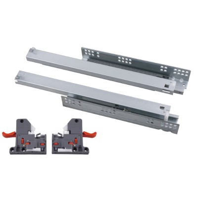 Οδηγός Κρυφός Ξύλινου Συρταριού Ολικής Επέκτασης Με Φρένο 50cm Βάθος Φορτίου 30kg και Κλίπ 6 Ρυθμίσεων D-flex 621BH-500