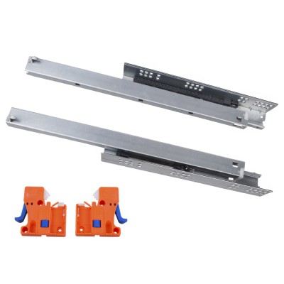 Οδηγός Κρυφός Ξύλινου Συρταριού Μερικής Επέκτασης Με Φρένο 50cm Βάθος Φορτίου 30kg και Κλίπ 2 Ρυθμίσεων D-flex 620C-H