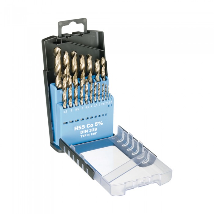 Σετ Τρυπάνια Κοβαλτίου HSS Co5% DIN 338 19τμχ Benman 74677