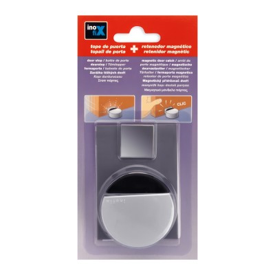 Αυτοκόλλητο Αθόρυβο Μαγνητικό Στόπερ Πόρτας Σε χρώμα Γκρι inofix 2037-7