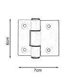 Μεντεσές Αλουμινίου Εγχώριος 7x6cm Λευκός