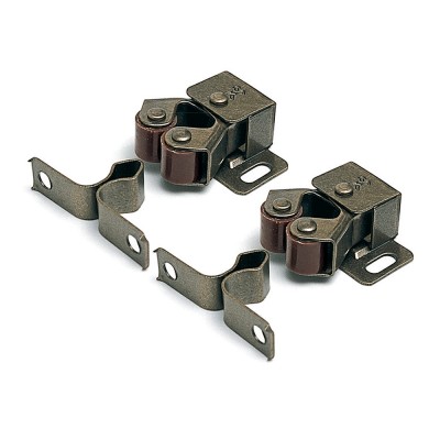 Κυλινδρικά Στοπ Επίλων Σούστα Με Διπλό Ροδάκι Σετ 2 Τεμάχια 30x30mm Μπρονζε (Bronze) Comferut  KT04.039