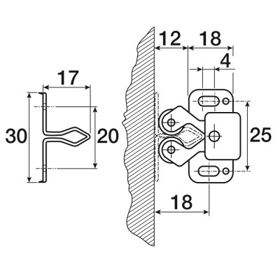 Κυλινδρικά Στοπ Επίλων Σούστα Με Διπλό Ροδάκι Σετ 2 Τεμάχια 30x30mm Μπρονζε (Bronze) Comferut  KT04.039