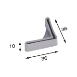 Πέλμα Ραφιέρας Dexion Τ/36 36x36mm Γκρι (Τιμή Ανά Τεμάχιο)