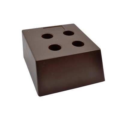 Πλαστικό Πόδι Επίπλων Τετράγωνο 8x8x4cm Καφέ Leon 01-015-02
