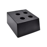 Πλαστικό Πόδι Επίπλων Τετράγωνο 8x8x4cm Μαύρο Leon 01-015-06