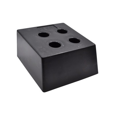 Πλαστικό Πόδι Επίπλων Τετράγωνο 8x8x4cm Μαύρο Leon 01-015-06