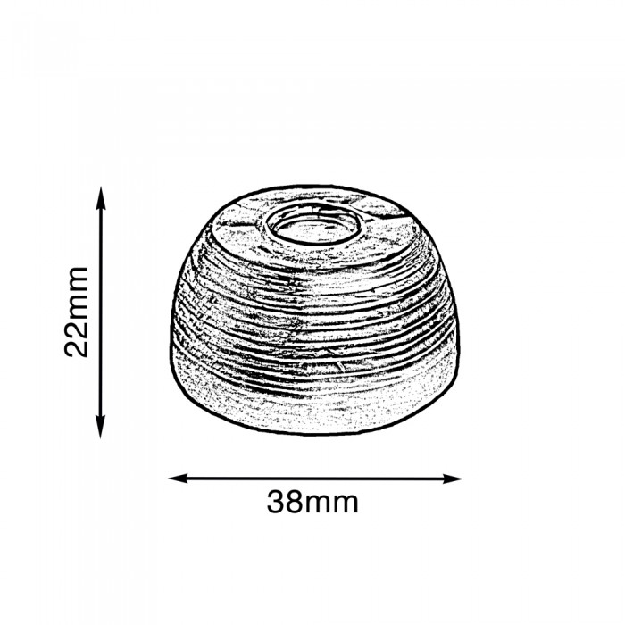 Πόδι Επίπλου Στρόγγυλο Ø38 x 22mm Μαύρο