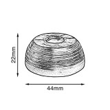 Πόδι Επίπλου Στρόγγυλο Ø44 x 22mm Μαύρο