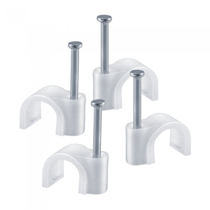 Στηρίγματα Καλωδίων - Ρόκες  4/20 Στρόγγυλο Λευκό DP 100 Τεμάχια