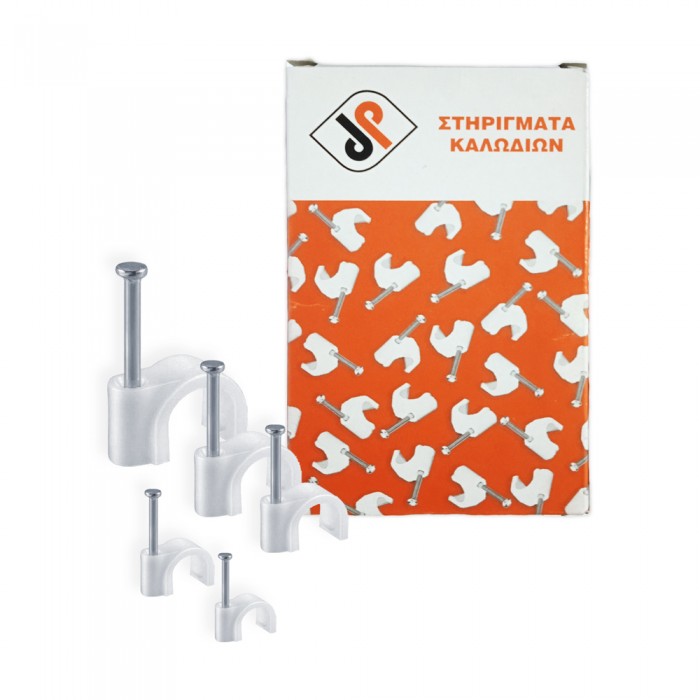 Στηρίγματα Καλωδίων - Ρόκες  4/20 Στρόγγυλο Λευκό DP 100 Τεμάχια