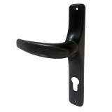 Πόμολο Ελατηρίου με Πλάκα Φιξ 23x3cm Μαύρο Neoxal 140-4 BL (1 Τεμάχιο)