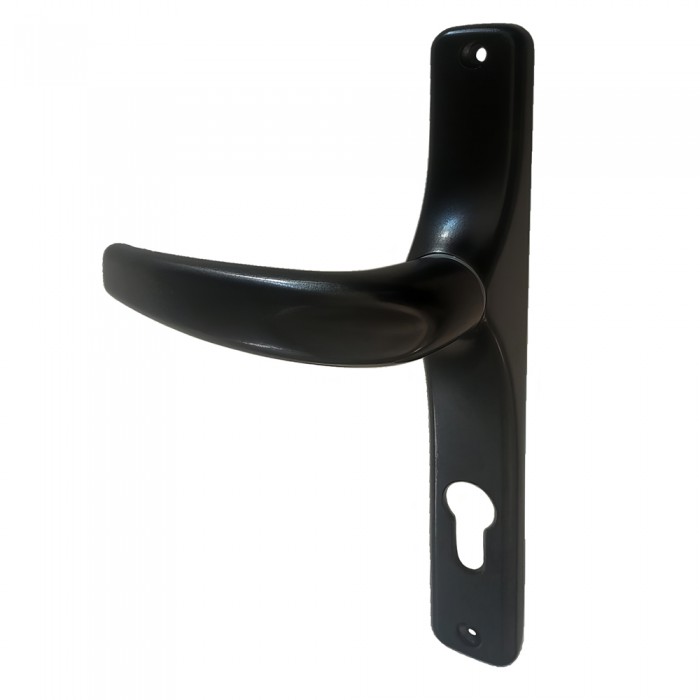 Πόμολο Ελατηρίου με Πλάκα Φιξ 23x3cm Μαύρο Neoxal 140-4 BL (1 Τεμάχιο)