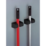 Αυτοκόλλητο Άγκιστρο για Σκούπες και Εργαλεία με Κοντάρι 35x85x52ml Μαύρο Inofix 205603