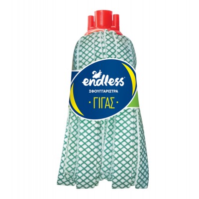 Σφουγγαρίστρα Γίγας Καρώ Πράσινη Βιδωτή Endless