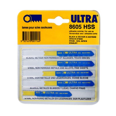 Πριονάκια Σέγας για Μέταλο και Σκληρό Πλαστικό Ultra 8605 HSS 1 Τεμάχιο