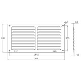 Γρίλια Εξαερισμού Αλουμινίου 100x200mm Ασημί AMIG 20187