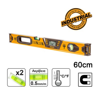 Ψηφιακό Αλφάδι Μαγνητικό 60cm Ingco HSL08060D