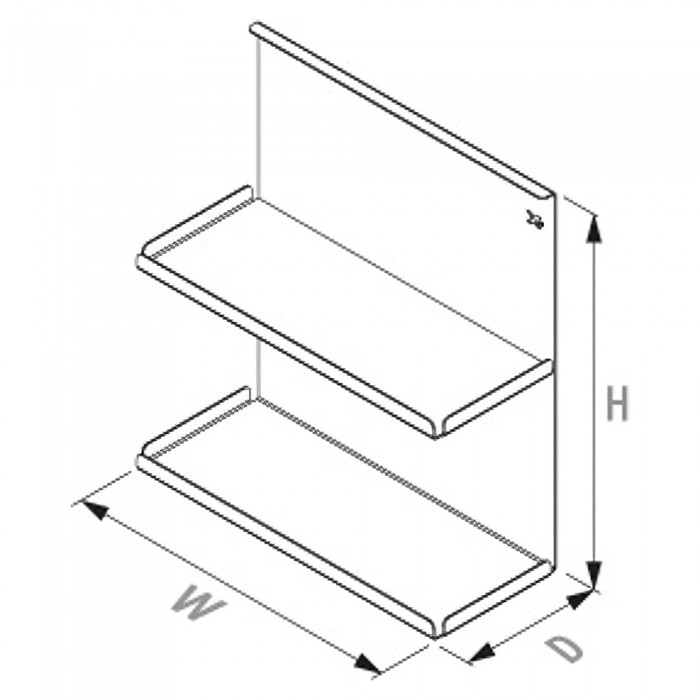 Μπαχαροθήκη με 2 Ράφια 295x120x320 με Προφίλ Σύνδεσης Βέργα 500x35x45 Ανθρακί Starax Unique Series S-4131-Α + S-4140-Α