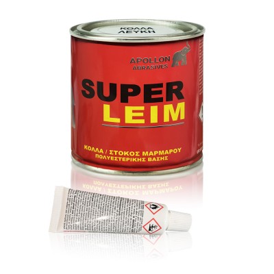 Κόλλα Μαρμάρων & Γρανιτών 950g Λευκή Apollon Abrasives SUPER LEIM