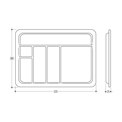 Μολυβοθήκη γραφείου 6 θέσεων 240x335mm Μαύρη Polyplast 1571
