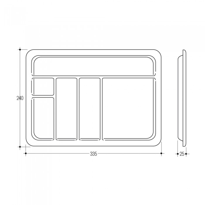 Μολυβοθήκη γραφείου 6 θέσεων 240x335mm Μαύρη Polyplast 1571