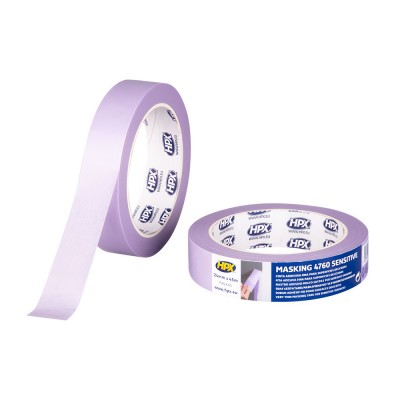 Χαρτοταινία βαφής 4760 για ευαίσθητες επιφάνειες 24mm x 45m HPX Masking 4760 Sensitive PW2445