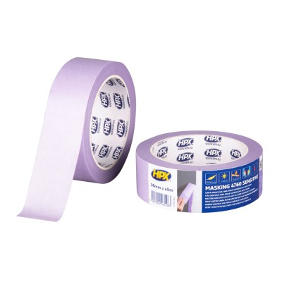 Χαρτοταινία βαφής 4760 για ευαίσθητες επιφάνειες 36mm x 45m HPX Masking 4760 Sensitive PW3645